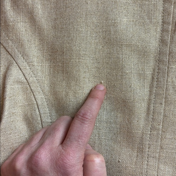 NYGARD Collection Linen Blend Blazer, Gold Thread, Peplum Jacket - Size 6 petite - Picture 12 of 13
